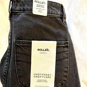 NEVER WORN Rollas east coast crop flare jeans!